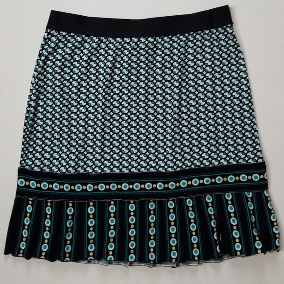 Max Studio Ruffle Hem Printed Circles - Picture 2 of 6